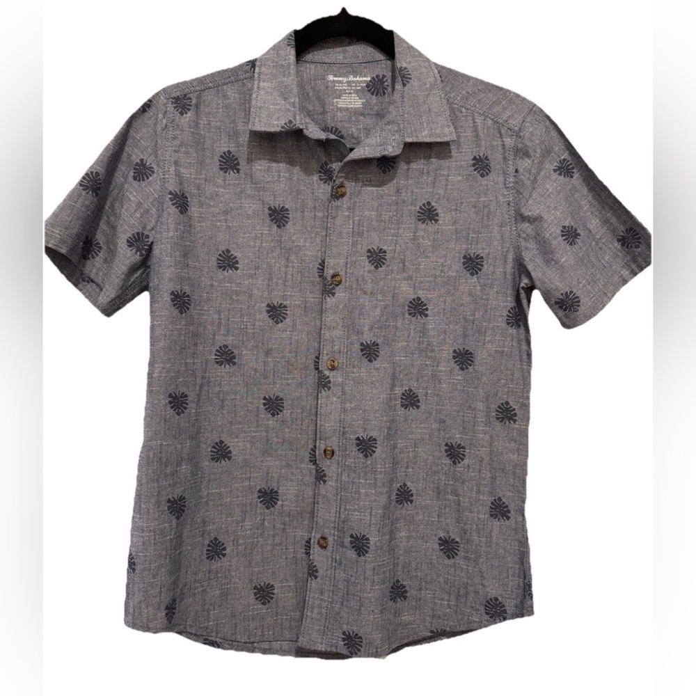 Tommy Bahama Charcoal Floral Shirt‎